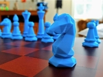  Low poly chess set  3d model for 3d printers