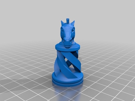  Another spiral chess set  3d model for 3d printers