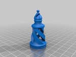  Another spiral chess set  3d model for 3d printers