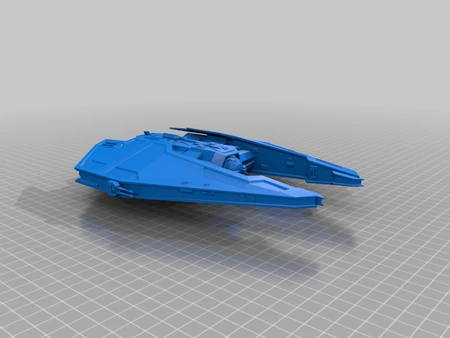 Modelo 3d de Interceptor clase furia sith para impresoras 3d