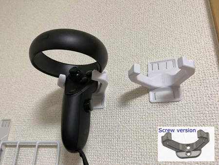  Oculus quest controller wall mount with stapler or screws  3d model for 3d printers