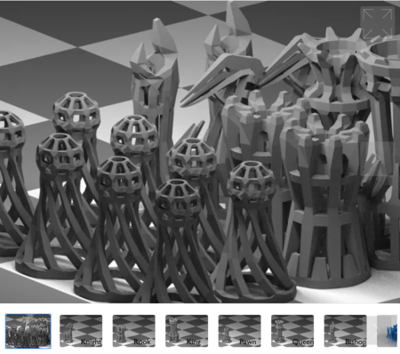 WireFrame Chess Set (2.0)