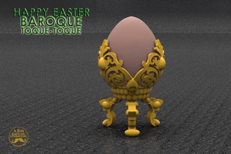  Baroque toquetoque -eggcup dandy style-  3d model for 3d printers
