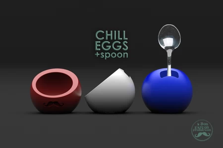  Dutchdesign egg-cup [with spoon holder] easter edition part iv  3d model for 3d printers