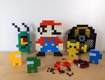  Pixel art building blocks  3d model for 3d printers