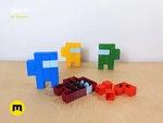  Pixel art building blocks  3d model for 3d printers