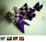  Portable star trek 3d chess with low profile pieces  3d model for 3d printers
