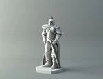 Modelo 3d de Guerrero humano 2-d & d en miniatura para impresoras 3d