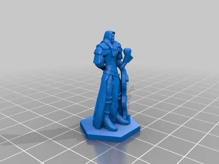 Modelo 3d de Mago elfo-miniatura de d&d para impresoras 3d