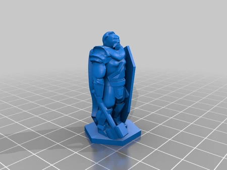 Modelo 3d de Sacerdote humano-miniatura de d & d para impresoras 3d