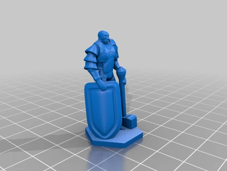 Modelo 3d de Soldado humano-miniatura de d & d para impresoras 3d