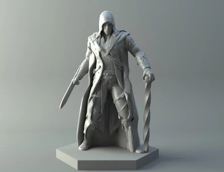  Elf assassin - d&d miniature.  3d model for 3d printers