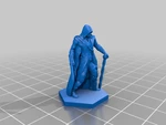  Elf assassin - d&d miniature.  3d model for 3d printers