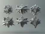  Witcher amulet collection  3d model for 3d printers