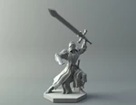  Warrior - d&d miniature  3d model for 3d printers
