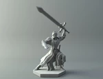 Modelo 3d de Guerrero-miniatura de d & d para impresoras 3d