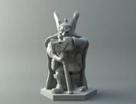 Modelo 3d de Guerrero enano-miniatura de d & d para impresoras 3d