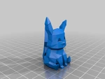 Modelo 3d de Pikachu lindo pokémon de baja poli para impresoras 3d