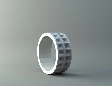  Ring - recessed pyramids  3d model for 3d printers