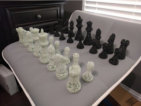 Chess Set Wireframe
