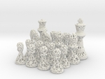  Chess set wireframe  3d model for 3d printers