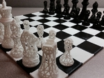  Chess set wireframe  3d model for 3d printers
