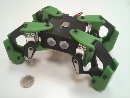  Kame: 8dof small quadruped robot  3d model for 3d printers