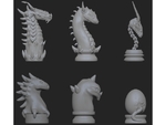  Dragon chess set  3d model for 3d printers