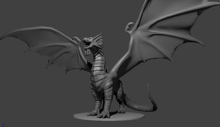  Bahamut - god of all metallic dragons!   3d model for 3d printers
