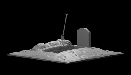  Open grave site  3d model for 3d printers