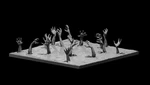  Zombies coming out of ground  3d model for 3d printers