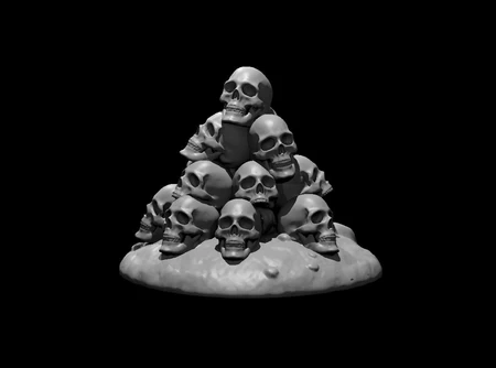 Modelo 3d de Pila de calaveras para impresoras 3d