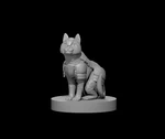 Modelo 3d de Gato en armadura para impresoras 3d