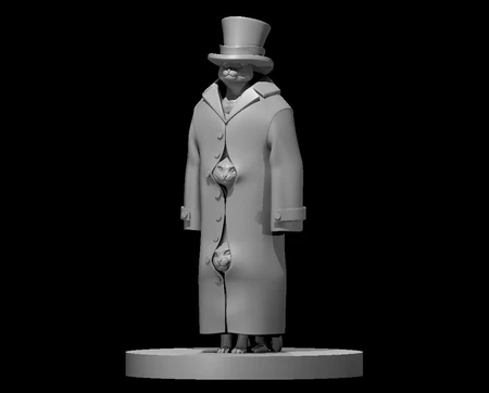  A totally normal commoner with a nice hat ... not a bunch of cats. nope.   3d model for 3d printers