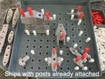  Battleship with star wars ships (with posts attached)  3d model for 3d printers