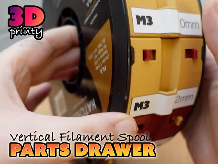  Vertical filament spool parts drawer (hatchbox)  3d model for 3d printers